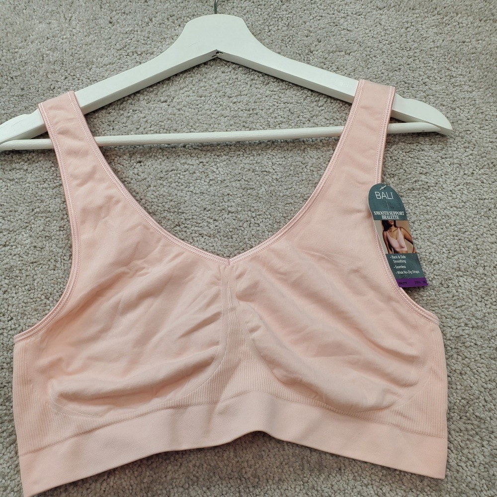 Bali Smooth Support Bralette Womens 2XL Pink NWT Seamless DFBRAL 3UF